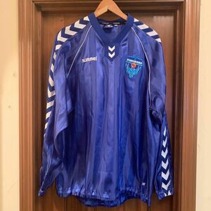 hummel/ヒュンメル/横浜FC/ナイロンピステ/ウインドブレーカー/ブルー/サッカー/Jリーグ/サイズL/ブロークコア/現状渡し