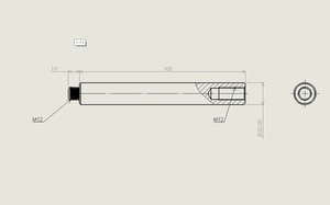 e**様専用 Skywatcher赤道儀用　延長シャフト 100mm　∮19.96㎜　M12スタッドボルトロックタイト有