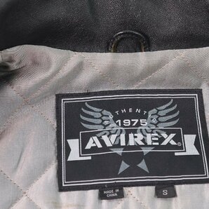 AVIREX アヴィレックス レザー ジャケット AUTHENTIC est 1975 サイズS PRO RACING 牛革 4017-KSの画像8