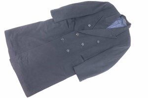 Cloth by Ermenegildo Zegna エルメネジルド ゼニア ロング コート アウター ブラック 系 100％CASHMERE ダブルボタン メンズ 3893-NA