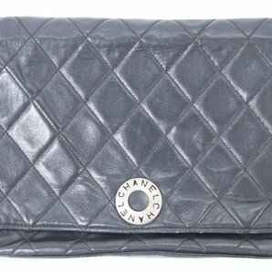 CHANEL シャネル マトラッセ サークル金具 チェーン ショルダーバッグ ブッシュロック 鞄 ブラック 黒色 レディース ジャンク 4049-HAの画像1