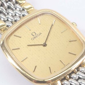 OMEGA オメガ DeVille デビル 395.0877.2 Cal.1378 クォーツ コンビカラー 純正ベルト 2針 メンズ 腕時計 4185-Kの画像4