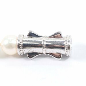 TASAKI 田崎真珠 タサキ ヴァリエ パール ロングネックレス 留め具シルバー 約7.2ｍｍ珠 アクセサリー 4155-Aの画像7