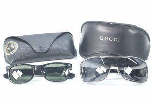 【2点】GUCCI グッチ GG 1822/S BK WP8/Ray-Ban レイバン RB 2132-F NEW WAYFARER 901 52□18 3N サングラス メガネ アイウェア 4805-K