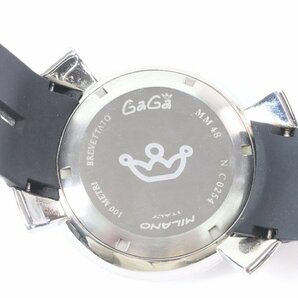 GaGa MILANO ガガミラノ MM48 MANUALE マヌアーレ クロノグラフ クォーツ デイト メンズ 腕時計 稼働品 4817-HAの画像6