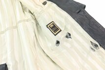 ZILLI ジリー ロングコート ジャケット 上着 ファー レザー ミンクファー サイズ52 ブラック 黒 MADE INFRANCE メンズ 4840-HA_画像4