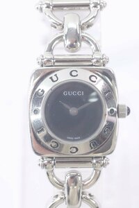 GUCCI グッチ ホースビット 6400L クォーツ レディース 腕時計 黒文字盤 3731-N