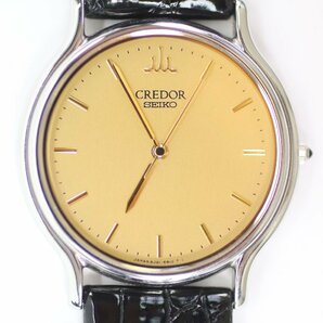 SEIKO セイコー CREDOR クレドール 8J81-6A30 クォーツ ゴールドカラー 文字盤 メンズ 腕時計 箱有 現状稼動 4647-HAの画像2