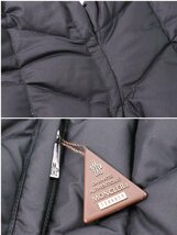 MONCLER モンクレール キルティング ダウン ジャケット サイズ3 ブラック フード収納 羽毛100％ メンズ 4274-NA_画像10