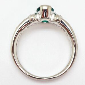 ＊CrescentVert(クレサンベール)K18WG エメラルド/天然ダイヤモンドリング＊a 約4.9g 7.5号 diamond ジュエリー ring 指輪 ED0/ED2の画像6