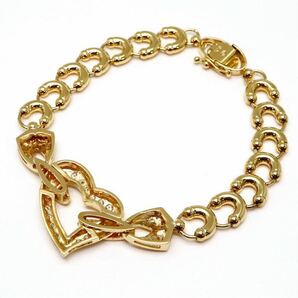 豪華!!美品!!＊K18天然ダイヤモンドブレスレット＊a 約19.0g 約0.56ct 約18.5cm diamond bracelet jewelry FA7/FA8の画像4