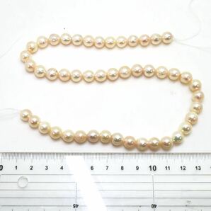 大珠!＊アコヤ本真珠アクセサリーパーツ＊a 約42.8g 約8.0~8.5mm 約41.0cm あこや pearl necklace accessory jewelry parts EA0/EA5の画像3