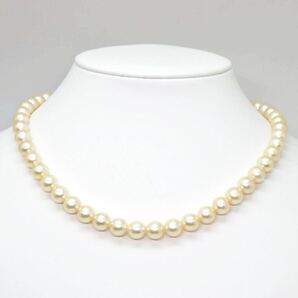 良品!!大珠!!＊JEWELRY MAKI(ジュエリーマキ)アコヤ本真珠ネックレス＊a 43.3g 8~8.5mm pearl necklace accessory jewelry silver DE0/EA2の画像2