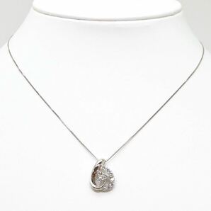 美品!!＊Pt900/Pt850天然ダイヤモンドペンダント＊a 約4.5g 約45.0cm 約0.50ct diamond pendant jewelry EC0/EC0の画像3