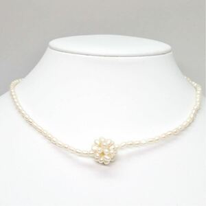 ＊本真珠ネックレス＊a 約10.8g 約41.0cm パール pearl necklace jewelry silver CB5/DB3