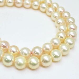 ＊アコヤ本真珠ネックレス＊a 約31.2g 約42.5cm 約7.0~7.5mm あこや パール pearl necklace jewelry silver DI4/EB7