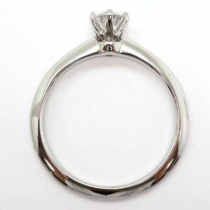 高品質!!箱・証明書付き!!＊TIFFANY&Co.(ティファニー）Pt950 天然ダイヤモンドリング＊a 4.2g 14号 0.44ct diamond jewelry ring EH8/FA2の画像6