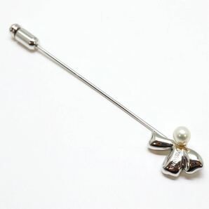 ＊TASAKI(田崎真珠)本真珠ブローチ＊a 約2.6g パール pearl accessory jewelry broach silver DB0/DB0の画像2