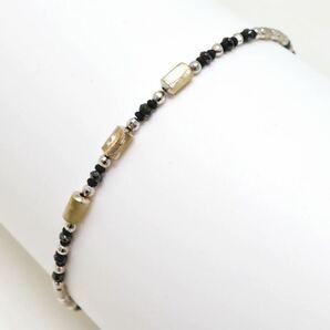 ＊K18WG 天然ブラックダイヤモンドブレスレット＊a 約1.6g 約18.0cm bracelet diamond ジュエリー jewelry EA0/EA0の画像1