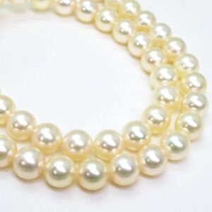 良品!!＊SEIKO(セイコー)アコヤ本真珠ネックレス＊a 37.9g 42.5cm 7.5~8.0mm 大珠 あこや パール pearl necklace jewelry silver DC0/DD5