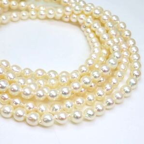 テリ良し!!＊MIKIMOTO(ミキモト)K14アコヤ本真珠ロングネックレス＊a 94.1g 173.5cm 6.0~6.5mm珠 pearl jewelry long necklace EA0/FA0の画像4