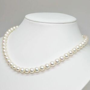 美品!!高品質!!ソーティング付き!!＊MIKIMOTO(ミキモト)K18WGアコヤ本真珠ネックレス＊a 32.8g 7.0~7.5mm pearl jewelry necklace EB0/ED0の画像3