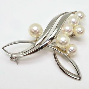 ＊MIKIMOTO(ミキモト)アコヤ本真珠ブローチ＊b 約7.0g pearl パール accessory broach jewelry silver DC0/DC0の画像2