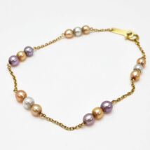 ＊TASAKI(田崎真珠)K18本真珠ブレスレット＊b 約2.6g 約18.0cm パール pearl bracelet jewelry EA2/EA4_画像2