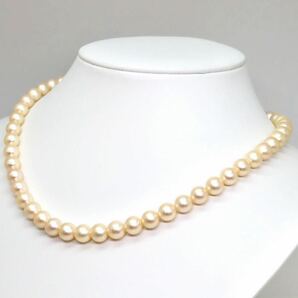 ＊JEWELRY MAKI(ジュエリーマキ)アコヤ本真珠ネックレス＊b 約37.6g 約43.5cm 約7.5~8.0mm 大珠 pearl necklace jewelry silver DD0/DD0の画像3