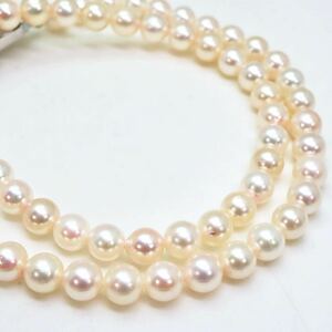 テリ良し!!＊アコヤ本真珠ネックレス＊b 約25.9g 約42.5cm 約6.0~6.5mm あこや パール pearl necklace jewelry silver DE0/DH0