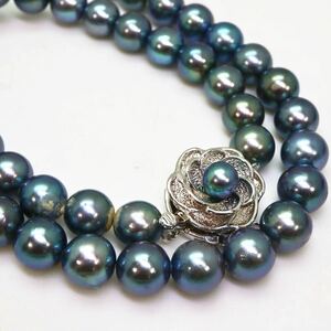 大珠!!＊アコヤ本真珠ネックレス＊b 約44.3g 8.0~8.5mm あこや pearl necklace jewelry silver DA5/DC0