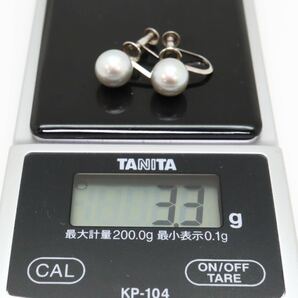 大珠!!＊JEWELRY MAKI(ジュエリーマキ)Pt850アコヤ本真珠イヤリング＊a 3.3g pearl earring accessory jewelry DF7/DF7の画像6