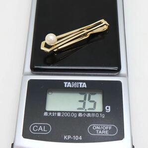 ＊MIKIMOTO(ミキモト)K14アコヤ本真珠タイピン＊a 約3.5g 6.0mm珠 pearl パール accessory jewelry tiepin EB1/EB1の画像7