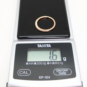 ＊K18天然ダイヤモンドハーフエタニティリング＊a◎ 約1.6g 約10.0号 diamond ジュエリー ring 指輪 EA6/EAの画像8