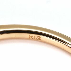 ＊K18天然ダイヤモンドハーフエタニティリング＊a◎ 約1.6g 約10.0号 diamond ジュエリー ring 指輪 EA6/EAの画像7
