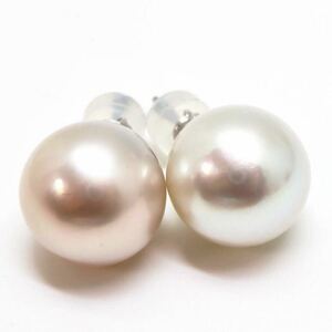 11.0mm珠!!＊Pt900南洋白蝶真珠ピアス＊a 約4.3g South Sea Pearl earring pierce jewelry DB5/D