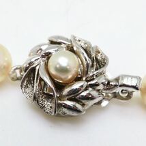 ＊アコヤ本真珠ネックレス＊a 約31.2g 約42.5cm 約7.0~7.5mm あこや パール pearl necklace jewelry silver DI4/EB7_画像6