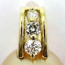 美品!!＊K18ゴールデンパール/天然ダイヤモンドペンダントトップ＊a 約5.2g 約0.13ct ジュエリー pendant diamond jewelry pearl EA4/EA4_画像4