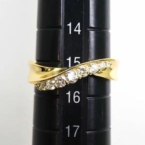 美品!!＊MONNICKENDAM(モニッケンダム) K18天然ダイヤモンドリング＊a 5.0g 0.36ct 15.5号 diamond ジュエリーjewelry 指輪 EF0/EF7の画像9