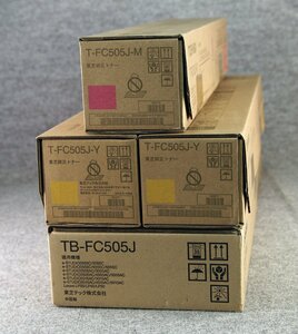 Ｋ★東芝(TOSHIBA)◇ 純正品トナー T-FC505J（２色３本）+廃トナー容器 TB-FC505J ◇ お買得！