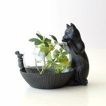 猫雑貨 置物 花瓶 花びん 子ネコのミニベース&ミニマウス 送料無料(一部地域除く) sik5161_画像1