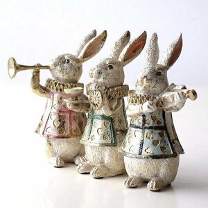 置物 うさぎ ウサギ オブジェ おしゃれ かわいい 楽器 雑貨 ワンダーランド ミニラビット3個セット 送料無料(一部地域除く) hal1090