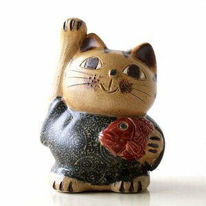 招き猫 おしゃれ 置物 オブジェ ねこ ネコ 陶器 かわいい 日本製 瀬戸焼 えびす インテリア えびす招き猫 送料無料(一部地域除く) mkn2478