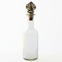ガラスボトル おしゃれ ガラス瓶 アンティーク かわいい ビン 入れ物 アンティークな蓋付きボトル デコール_画像1
