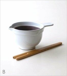 納豆用 納豆鉢 まぜ鉢 陶器 おしゃれ 取っ手付き 萬古焼 日本製 竹のまぜ棒付き なっとう鉢 【Bカラー】 送料無料(一部地域除く) yyt8031b