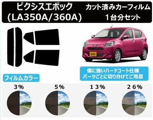 [ normal smoked penetration proportion 5%] Toyota Pixis Epoch (LA350A / LA360A) cut car film rear set 