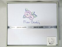 pierre cardin PARIS シーツ プリントシーツ 綿フラノシーツ ホワイト 140cm×240cm ダブル 2個セット 未使用_画像4