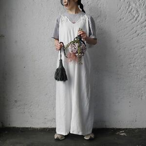 TOWAVASEtowava-zBon Voyage overallslinen overall overall white embroidery 