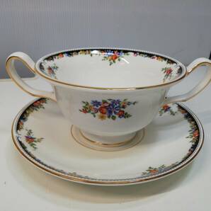 あ//H6449【未使用・保管品】WEDGWOOD ウェッジウッド オズボーン スープカップ＆ソーサー 50123900571 の画像2