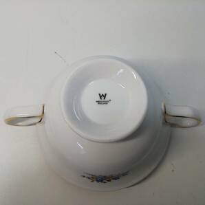 あ//H6449【未使用・保管品】WEDGWOOD ウェッジウッド オズボーン スープカップ＆ソーサー 50123900571 の画像5